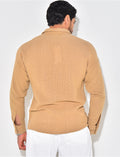 Chemise manches longues nid d'abeille