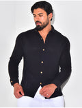 Chemise manches longues nid d'abeille