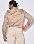 Chemise manches longues satinée