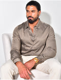 Chemise manches longues satinée
