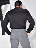 Chemise manches longues satinée