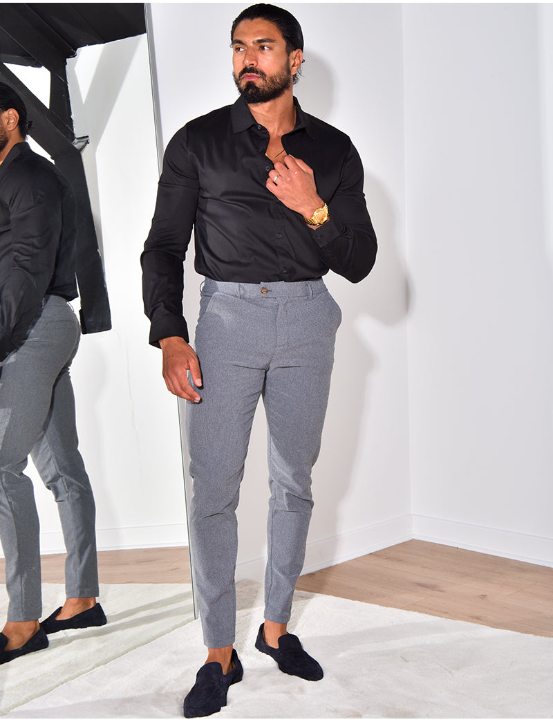 Chemise manches longues satinée