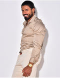 Chemise manches longues satinée