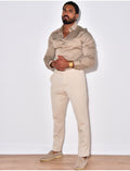 Chemise manches longues satinée