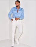 Chemise manches longues satinée