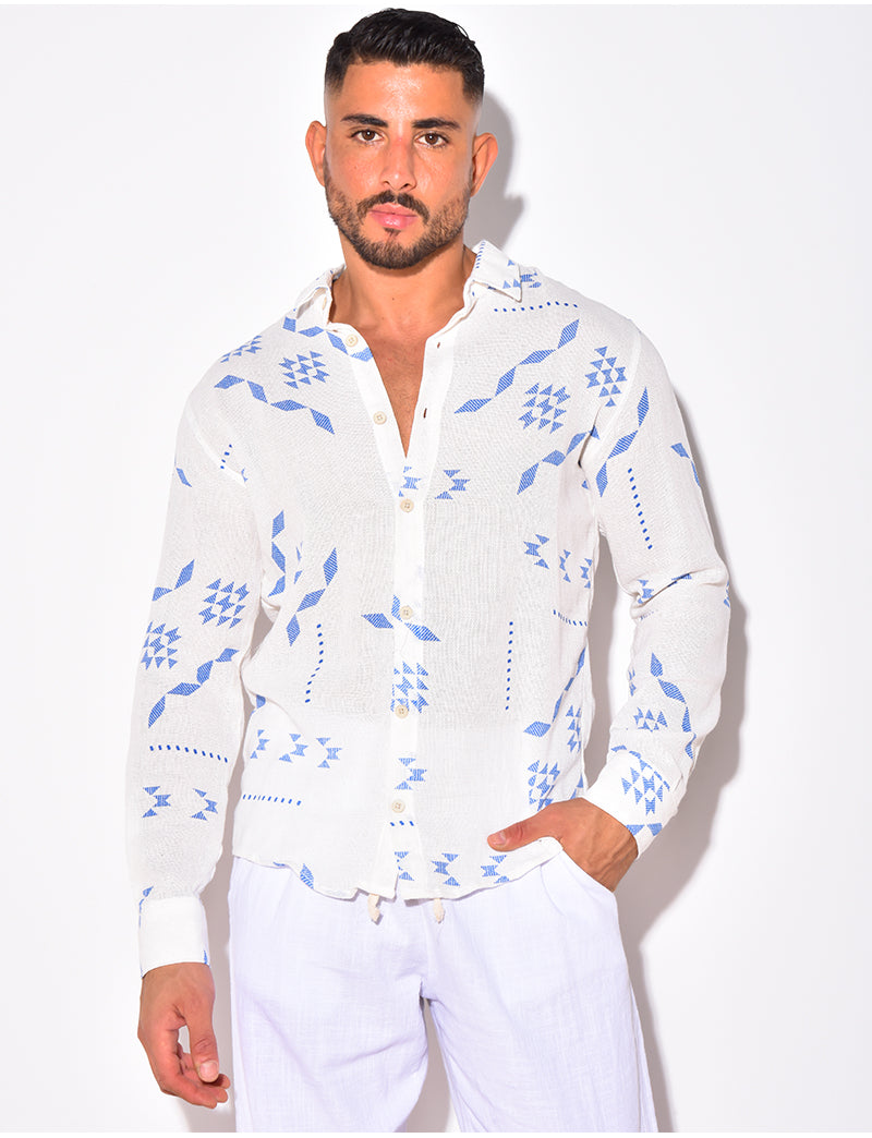 Chemise à motif aztéque