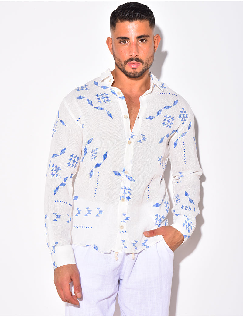Chemise à motif aztéque