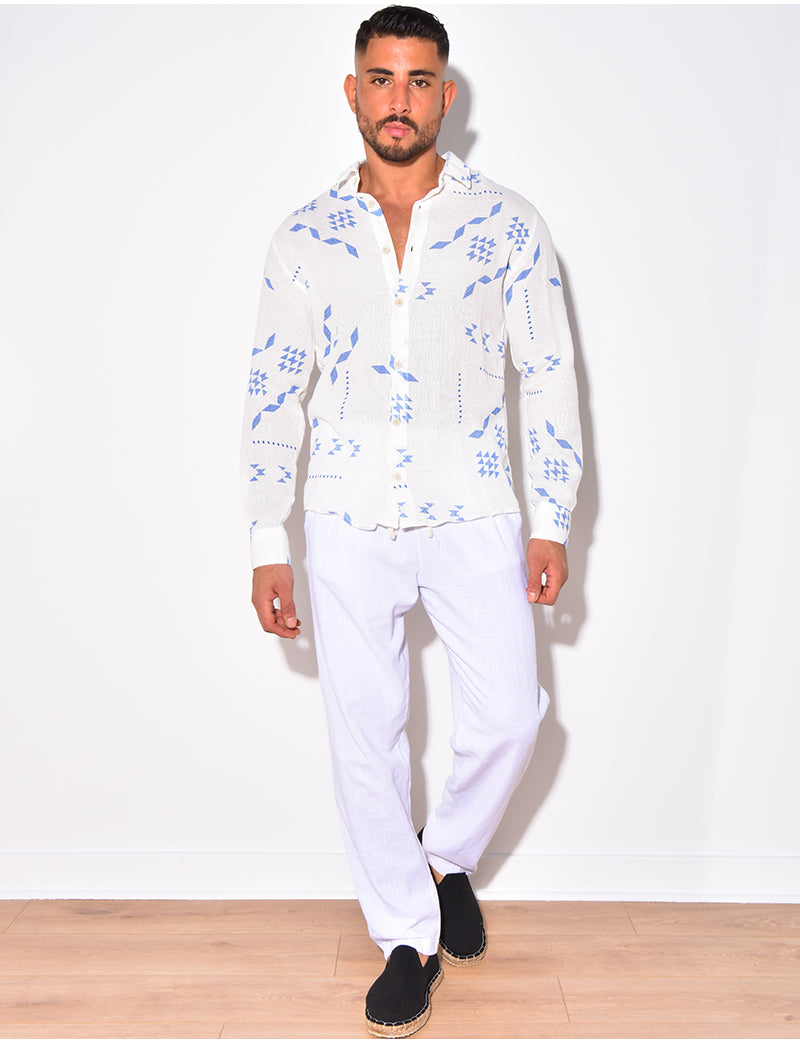 Chemise à motif aztéque