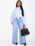 Chemise oversize à cravate assortie