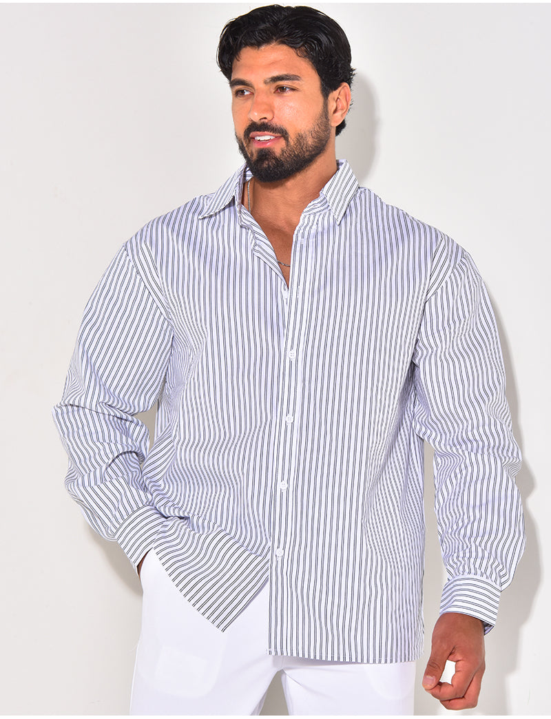 Chemise rayée manches longues