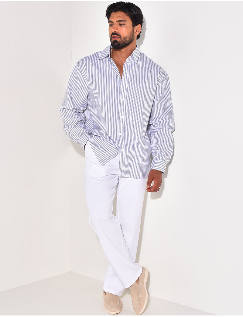 Chemise rayée manches longues