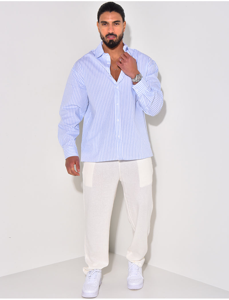 Chemise rayée manches longues
