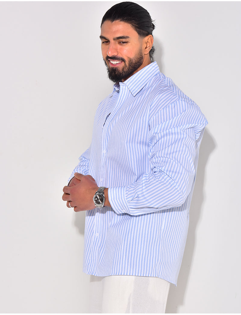 Chemise rayée manches longues