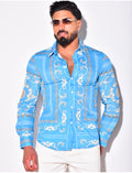 Chemise satiné à motif