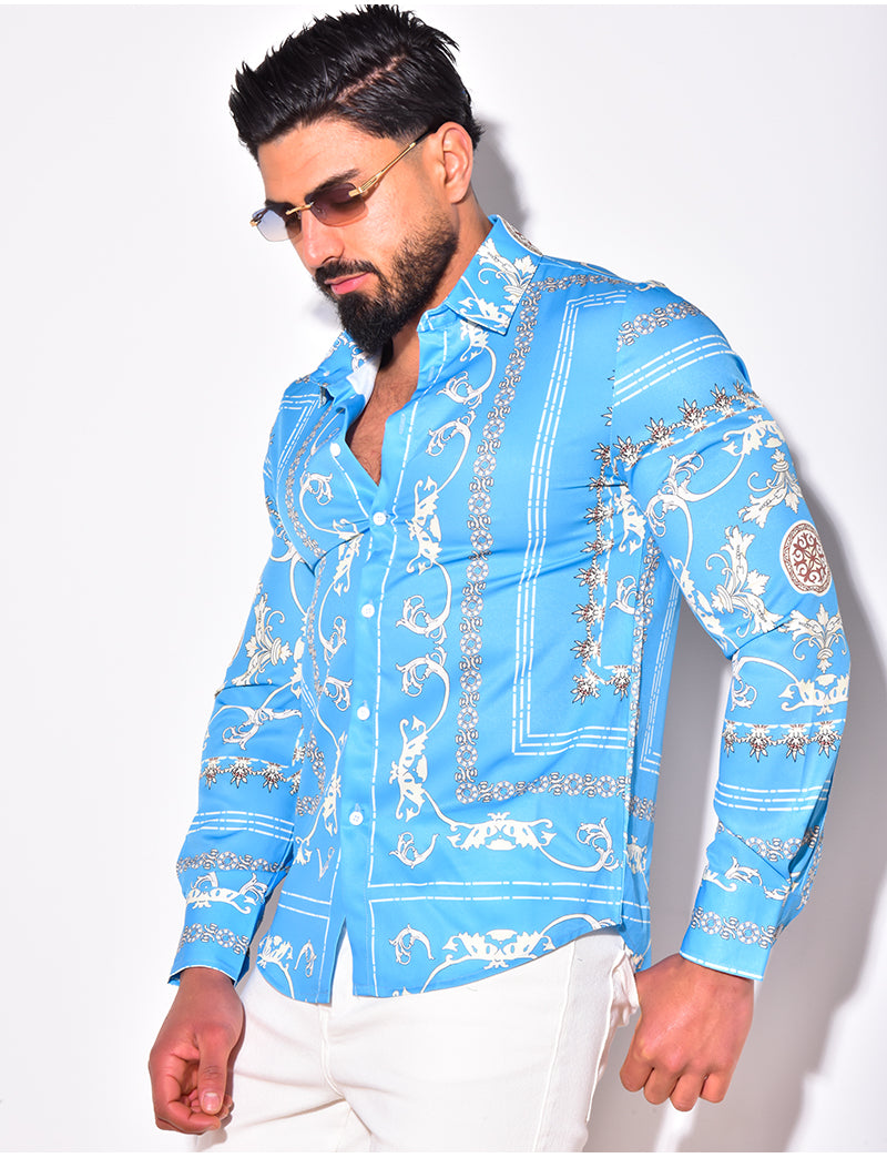 Chemise satiné à motif