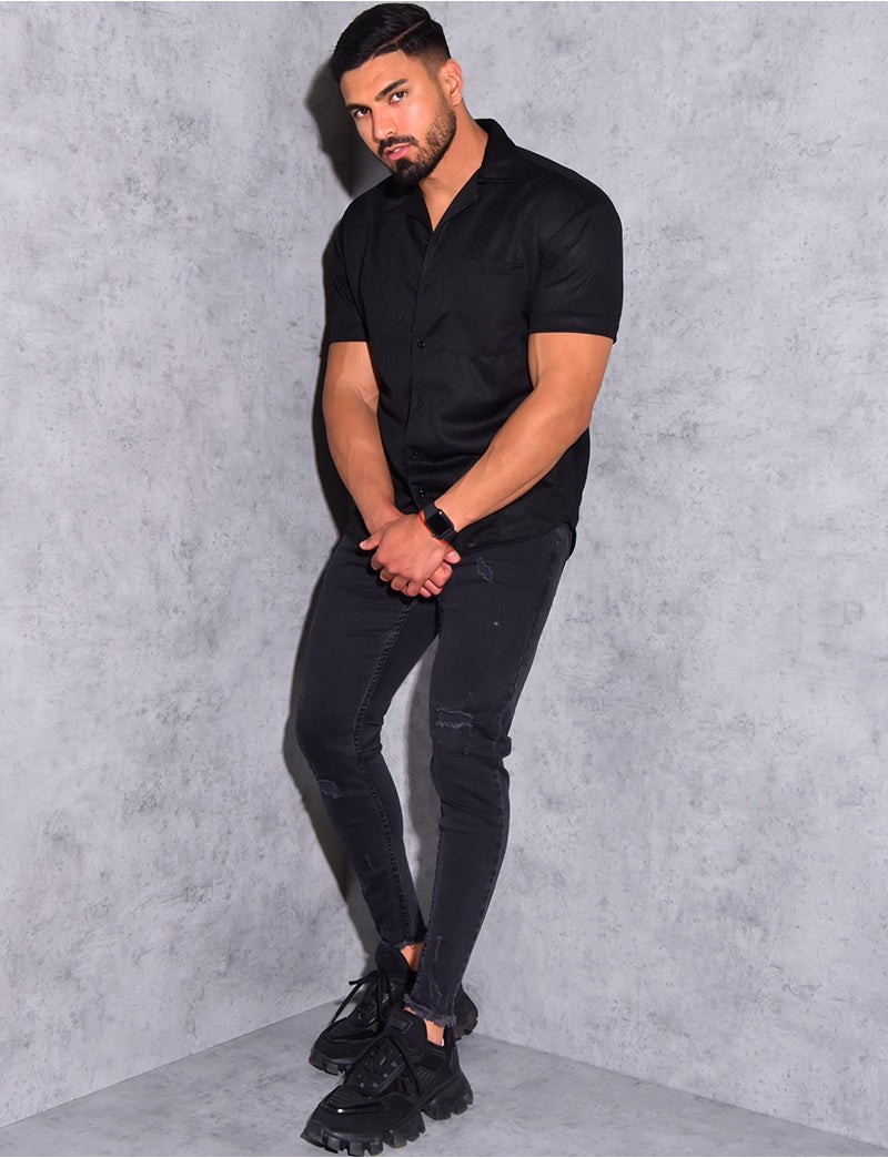 Chemise texturée