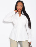 Chemise en coton cintrée à nouer