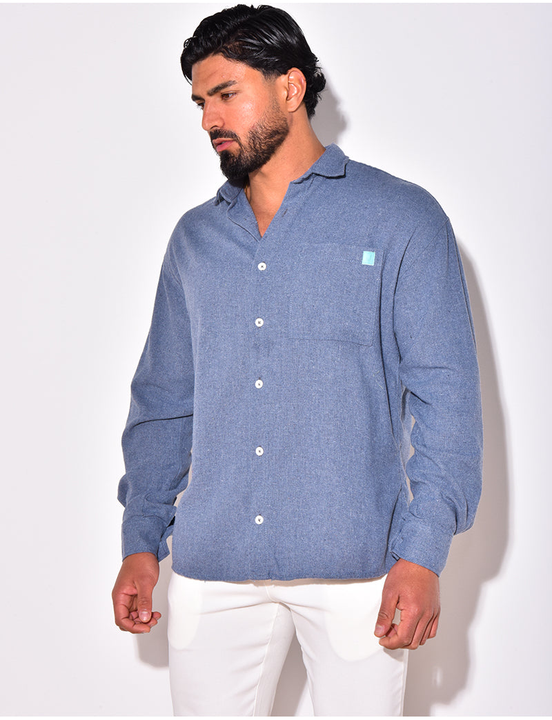Chemise en lin manches longues
