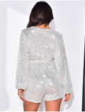 Combishort à sequins