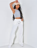 Crop-top côtelé