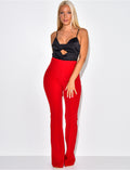 Crop-top en satin croisé