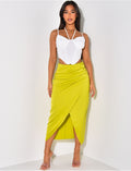 Crop top effet bustier à nouer