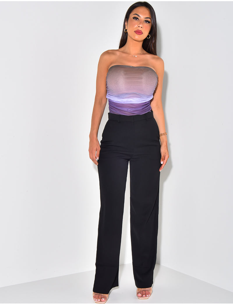 top bustier en mesh