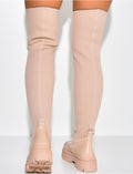 Cuissardes bi-matière chaussettes à semelles crantées