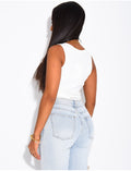Débardeur côtelé 