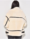 Veste oversize en peau de mouton