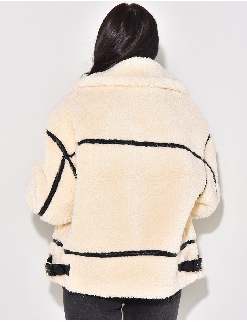 Veste oversize en peau de mouton