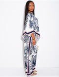 Ensemble top et pantalon fluide à motif style foulard