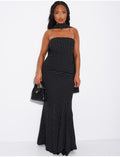 Robe longue en voile à pois et châle assorti