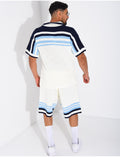 Ensemble ajouré short et chemise à boutons perle