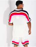 Ensemble ajouré short et chemise à motif trèfle