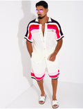 Ensemble ajouré short et chemise à motif trèfle