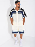 Ensemble ajouré short et chemise