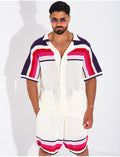 Ensemble ajouré short et chemise