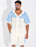 Ensemble ajouré short et chemise