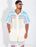 Ensemble ajouré short et chemise