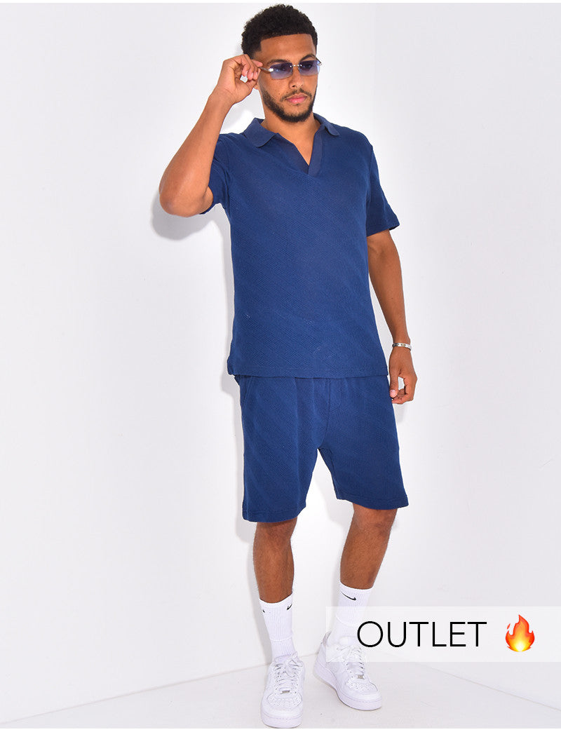 Ensemble ajouré short et polo