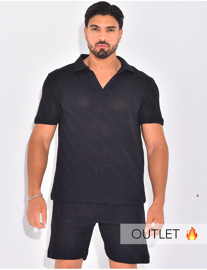 Ensemble ajouré short et polo
