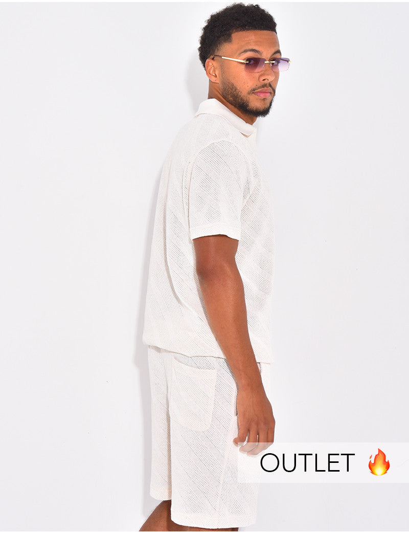 Ensemble ajouré short et polo
