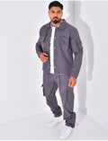 Ensemble cargo à poches pantalon et veste