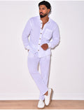 Ensemble chemise et pantalon en lin