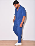 Ensemble chemise et pantalon plissée