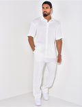 Ensemble chemise et pantalon plissée