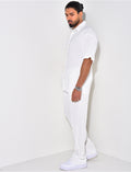 Ensemble chemise et pantalon plissée