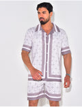 Ensemble chemise et short à motif