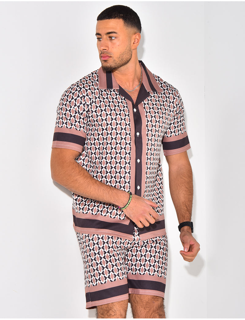 Ensemble chemise et short à motif